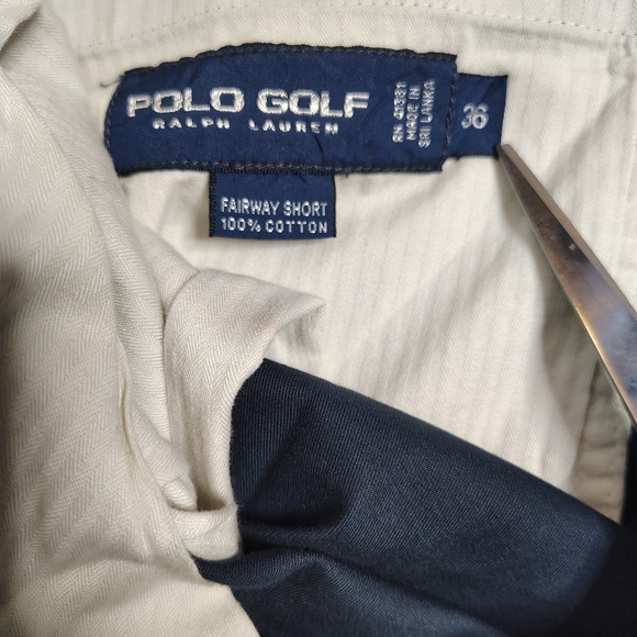 Polo Golf Ralph Lauren Fairway Chino Shorts Blue Pleated Mens Size 36 Preppy - Picture 6 of 12